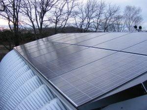 An example of solar panel kits for garages